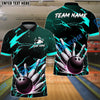 BlueJose Bowling And Pins Thunder Pattern Customized Name, Team Name 3D Shirt (4 Colors)
