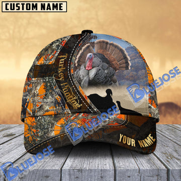 BlueJose Turkey Hunting Orange Camouflage Personalized Cap