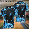 BlueJose Bowling And Pins Black Lightning Panther Multicolor Customized Name 3D Shirt (4 Colors)
