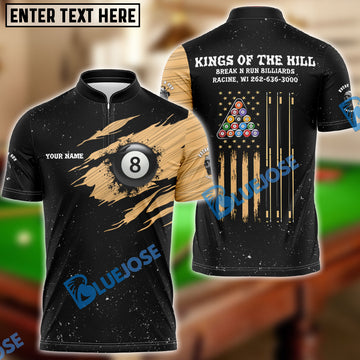 BlueJose Billiards Golden Flag Personalized Shirt For Ravann Murphy