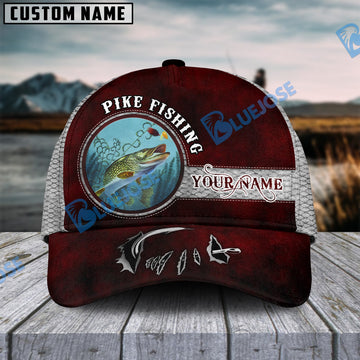 BlueJose Happy Fishing Pike Fish Personalized Cap