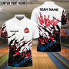 BlueJose Bowling And Pins Golden Fire Customized Name 3D Shirt (4 Colors)