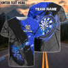 BlueJose Darts Flying Arrow Personalized Name, Team Name Shirt (4 Colors)
