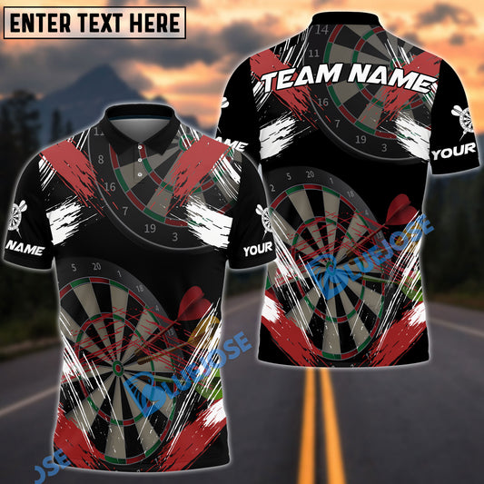 BlueJose Darts Grunge Line Personalized Name, Team Name Shirt (4 Colors)