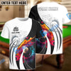 BlueJose Billiards Ball 8 Colorful Paint Personalized Name Shirt