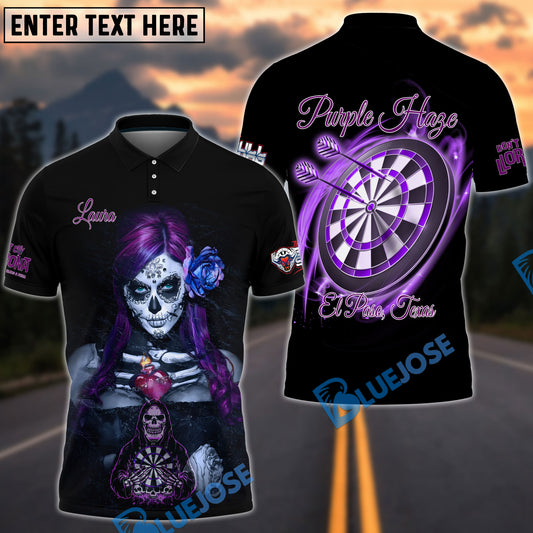 BlueJose Darts Purple Girl Personalized Shirt For Laura Morado