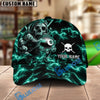 BlueJose Billiards Skull Fire Personalized Name Cap (5 colors)