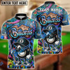 BlueJose Billiards Vibrant Graffiti Style 8-Ball Character Customized Name, Team Name 3D Shirt (4 Colors)