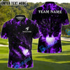 BlueJose Golf Flame Dragon Customized Name, Team Name 3D Shirts (4 Colors)
