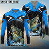 Bluejose Crappie Fishing Deep Blue Hexagon Sport Design Custom Name & Team Name 3D Shirts