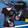 BlueJose Pickleball American Style Personalized Name, Team Name Unisex Shirt (4 Colors)