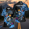 BlueJose Billiards Fire Flame Lightning 8 Ball Pool Customized Name, Team Name 3D Shirt (4 Colors)