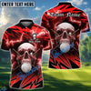 BlueJose Golf Deadly Thunder Skull Customized Name, Team Name 3D Shirts (4 Colors)