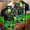 BlueJose Billiards Flame Samurai Personalized Name, Team Name Shirt (6 Colors)