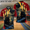 BlueJose Bowling And Pins Angry Gorilla Strike Customized Name, Team Name 3D Shirt (4 Colors)