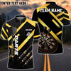 BlueJose Darts Metalic Style Personalized Name, Team Name Shirt (4 Colors)