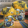 BlueJose Bowling Beer Mug Funny Ball Customized Name, Team Name 3D Shirt