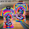 BlueJose Bowling Middle Finger Angry Unicorn Rainbow Fantasy Cartoon Customized Name, Team Name 3D Shirt