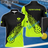 BlueJose Pickleball Lime Green Personalized Name, Team Name Unisex Shirt