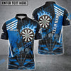 BlueJose Darts Dartboard Flame Hitting Target Personalized Name, Team Name 3D Shirt (4 Colors)