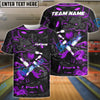BlueJose Bowling And Pins Dragon & Samurai Customized Name 3D Shirt ( 4 Colors )