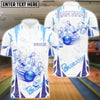 BlueJose Bowling And Pins Storm Customized Name, Team Name 3D Shirt (4 Colors)
