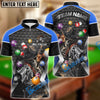 BlueJose Billiards Ball 8 Skull Gunslinger Personalized Name Shirt (4 Colors)