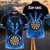 BlueJose Darts Wolf Fire Flame Personalized Name, Team Name 3D Shirt (4 Colors)