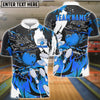 BlueJose Bowling And Pins Dragon Flame Pattern Customized Name 3D Shirt ( 6 Colors)