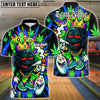 BlueJose Bowling And Pins King Smoking Ball Customized Name, Team Name 3D Shirt (4 Colors)