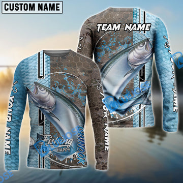 BlueJose Salmon Fishing Skin Sport Jersey Custom Name & Team Name Shirts