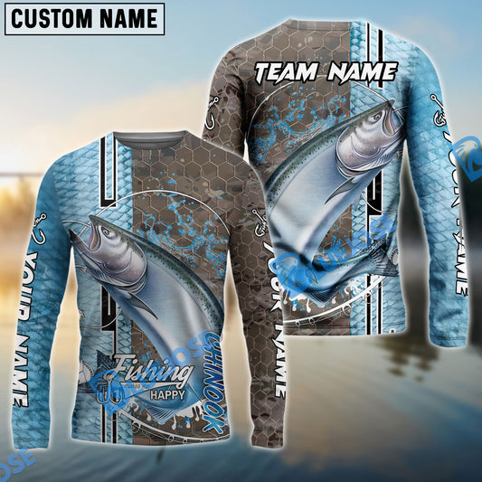 BlueJose Salmon Fishing Skin Sport Jersey Custom Name & Team Name Shirts