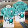 BlueJose Bowling And Pins Awareness Edition Customized Name 3D Shirt (4 Colors)