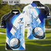 BlueJose Golf Fire Inside Out Customized Name, Team Name 3D Shirts (4 Colors)