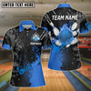 BlueJose Personalized Name Paint Fire Bowling And Pins Multicolor 3D Women Shirt