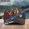 BlueJose Hunting Deer Black Metal 2 Multicolor Personalized Cap