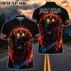 BlueJose Darts Hellhound Flaming Customized Name, Team Name 3D Shirt (4 Colors)