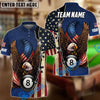 BlueJose Billiards 8 Ball American Eagle Flag Crack Personalized Name, Team Name Unisex Shirt ( 4 Colors )
