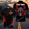 BlueJose Darts Paint Skull Personalized Name, Team Name Shirt (4 Colors)