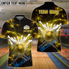 BlueJose Bowling And Pins Break Lightning Customized Name 3D Shirt (8 Colors)