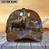 BlueJose Hunting Moose Leather Pattern Multicolor Personalized Cap