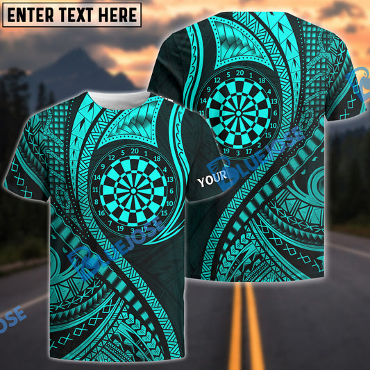 BlueJose Darts Polynesian Personalized Name Shirt (4 Colors)