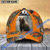 BlueJose Hunting Orange Camouflage Multioption Personalized Name 3D Cap (Deer, Moose, Elk, Boar, Bear)