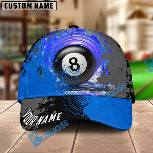 BlueJose Billiards Billiards Paint Style Personalized Name Cap (3 colors)