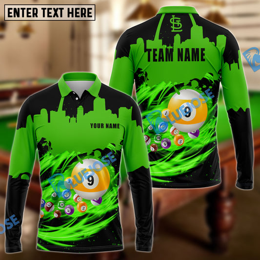 BlueJose Billiards Smith STL 9-Ball Personalized Name, Team Name Unisex Shirt