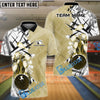 BlueJose Bowling and Pins Double Faced Personalized Name, Team Name Monster Ball and Pins 3D Shirt (5 Colors)