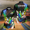 BlueJoses Personalized Name Water Fire Rainbow Bowling And Pins 3D Shirt