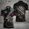 BlueJose Darts Black And Gray Personalized Name 3D Shirt