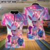 BlueJose Bowling And Pins Grumpy Unicorn Pastel Fantasy Customized Name, Team Name 3D Shirt