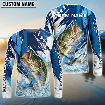 Bluejose Bass Fishing Technical Fish Scale Custom Name & Team Name 3D Shirts
